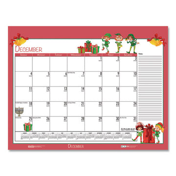 House of Doolittle™ Recycle Desk Pad Calendar, Earthscapes Seasonal Artwork, 18.5 X 13, Black Binding-corners,12-month (jan To Dec): 2022 freeshipping - TVN Wholesale